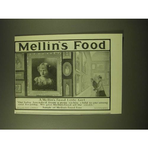 1902 Mellin's Food Ad - Jean Mary Douglass - A Mellin's Food little Girl
