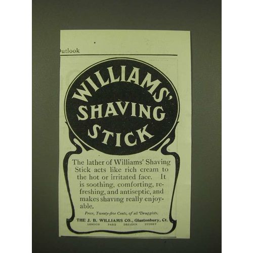 1902 Williams' Shaving Stick Ad - The Lather