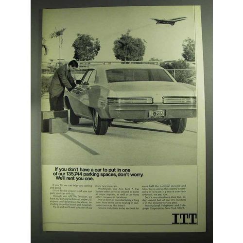 1968 ITT APCOA Parking and Avis Rent-a-Car Ad