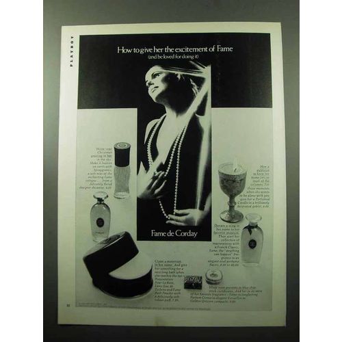 1969 Corday Perfume Ad - Give Her Excitement of Fame