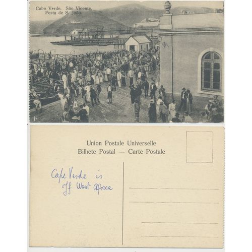 Cape Cabo Verde : SAO VICENTE : Festa de S Joao : unused orig 1900s PCard