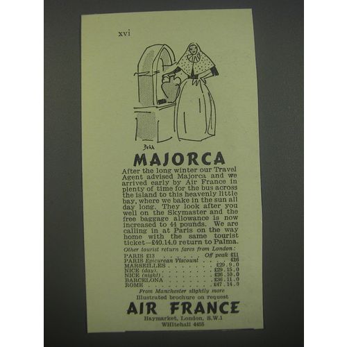 1954 Air France Ad - Majorca