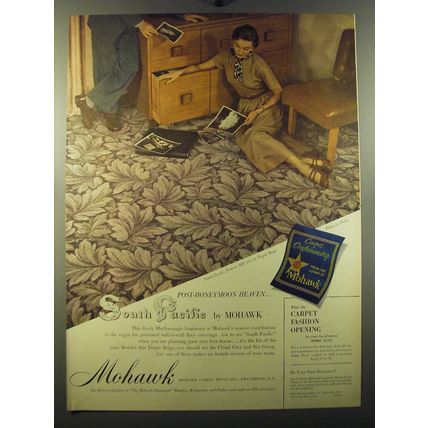 1950 Mohawk Carpet Ad - South Pacific by Mohawk