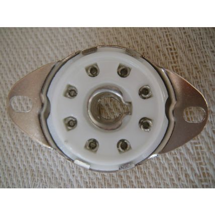 One Loctal Under-Chassis Mount, Ceramic, Valve / Tube Socket