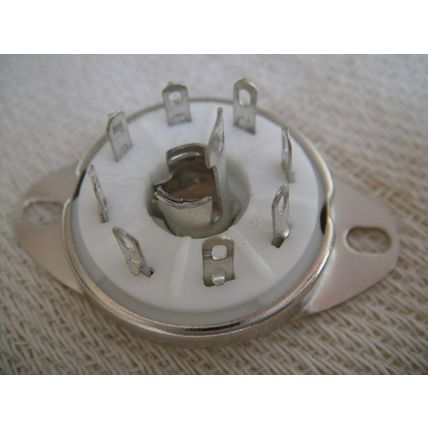 One Loctal Under-Chassis Mount, Ceramic, Valve / Tube Socket