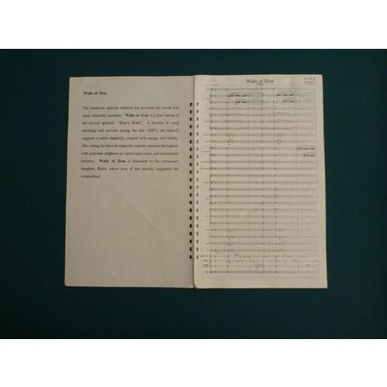 WALLS OF ZION by Greg Danner - Symphonic Band - Full Score (Pre-Publication)