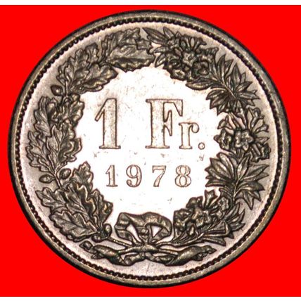 WITHOUT STAR (1968-2021): SWITZERLAND ★ 1 FRANC 1978!★LOW START★NO RESERVE