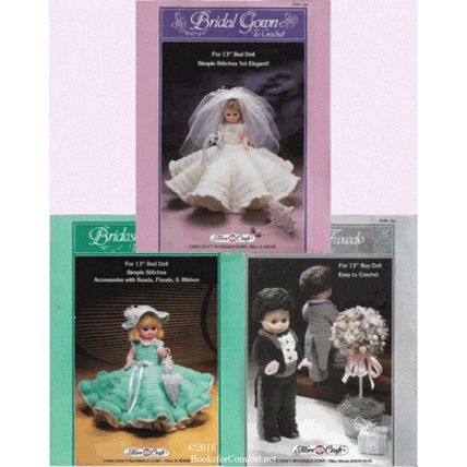 Bridal Gown Bridesmaid Gown & Groom Tuxedo to Crochet