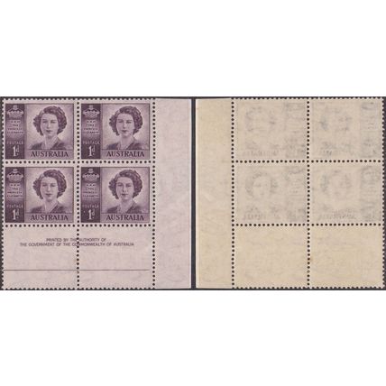 Australia 1947 Princess Elizabeth 5½d Wmk CofA Sideways IMPRINT SG222 - VFMNH