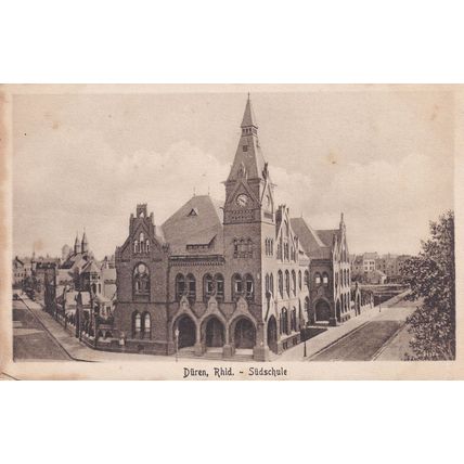 Duren Military War Memorial Lyceum Old German Postcard