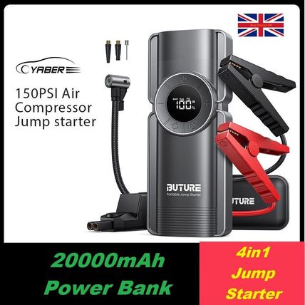 Buture Car Battery Jump Starter 2500A 150PSI Air Compressor 20000mAh Power Bank