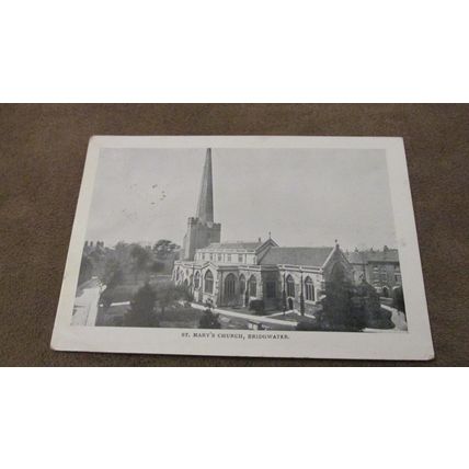 1920 fr Postcard - St Mary's Church, Bridgwater - Somerset