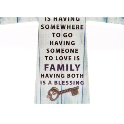Home Cross with Sentimental Verse Freestanding 10CM Gift ChristianHome Decor