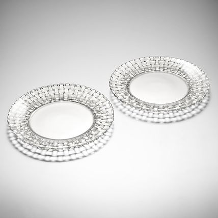 Nachtmann Bossa Nova Set of 2 Dinner Plates-10.5"-Crystal-NEW-SEALED-FAST SHIP