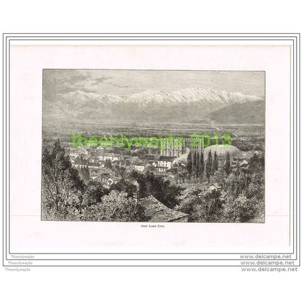 SALT LAKE CITY, UTAH, USA, BOOK ILLUSTRATION (PRINT) 1891