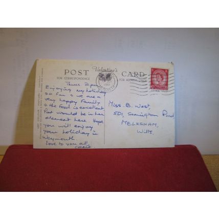 LETTERBOX IN WALES, LLANFAIRPWLL ANGLESEY used postcard seaside humour 1961 pm =