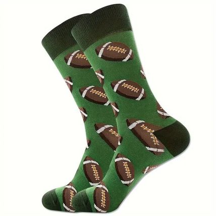 Novelty Ball Socks UK 6-10 American Football/NFL/Rugby Union/League Gift NEW