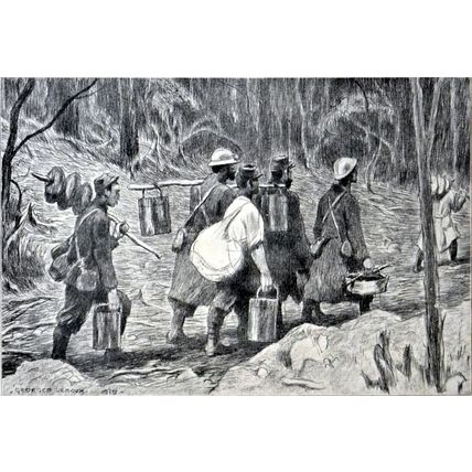 IN THE CONQUERED TRENCH 1915 Georges Leroux FRANCE WORLD WAR I PRINT