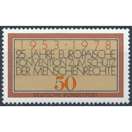 European Convention Protection Human Rights - West Germany 1978 - MNH - MiNr 979