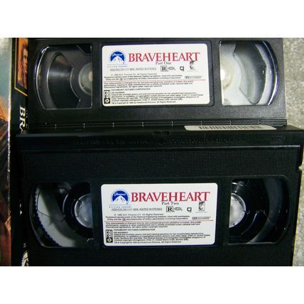BRAVEHEART VHS tape - Mel Gibson (2 VHS tapes)