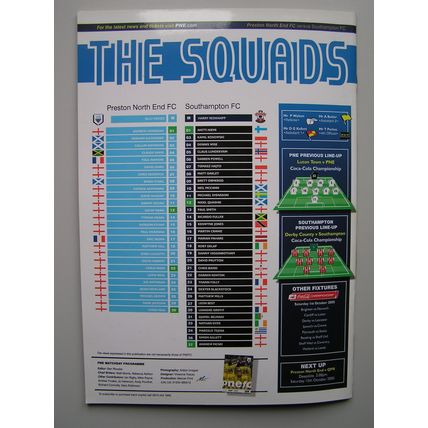 PRESTON NORTH END v SOUTHAMPTON Championship 01/10/2005