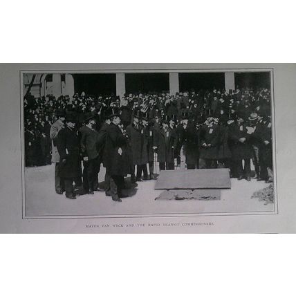 Breaking Ground for New York's Underground Railroad. Harper's Weekly, 1900.