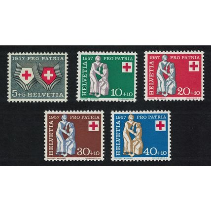 Switzerland Pro Patria. Swiss Red Cross 1957 MNH SG#580-584 MI#641-645