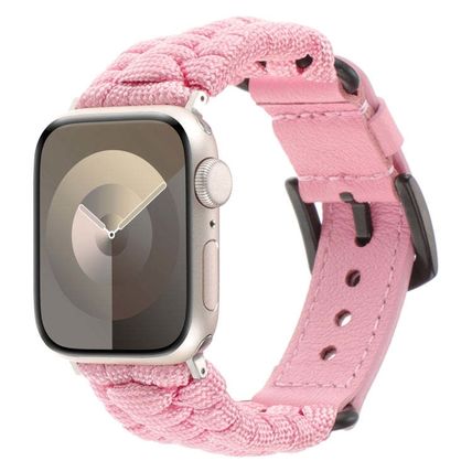 Plain Paracord Genuine Leather Watch Band, For Apple Watch 42mm, For Apple Watch