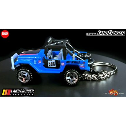 RARE KEYCHAIN BLUE TOYOTA LAND CRUISER FJ40 CUSTOM Ltd.