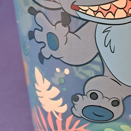 New Disney Lot 2 STITCH Kids CUPS Travel Water Bottle Drink FLip Lid