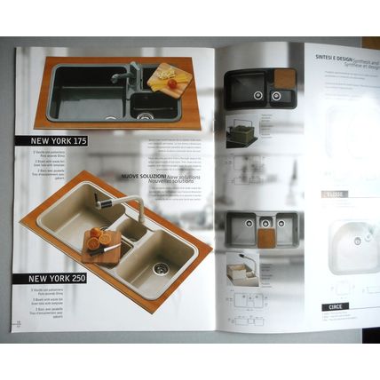 1990s Vintage ELLECI Italian Kitchen Granite SInk/Hob Granitek Sales Brochures