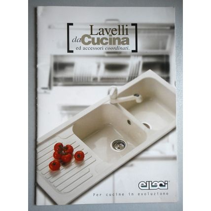 1990s Vintage ELLECI Italian Kitchen Granite SInk/Hob Granitek Sales Brochures
