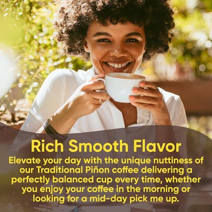 New Mexico Piñon Coffee Naturally Flavored Coffee (Traditional Piñon Whole Bean,