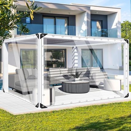 Foundgo Clear Tarps Heavy Duty PVC Vinyl 20 Mil Thick Tarpaulin, Glass Tarpaulin