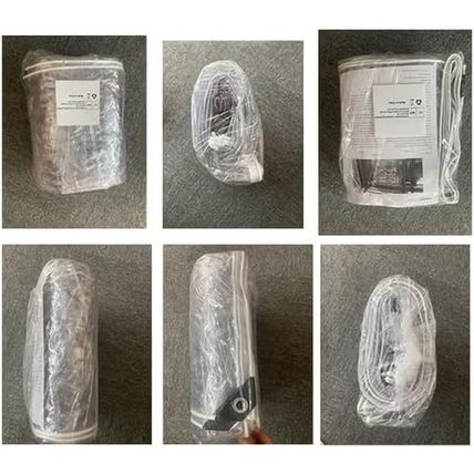 Foundgo Clear Tarps Heavy Duty PVC Vinyl 20 Mil Thick Tarpaulin, Glass Tarpaulin
