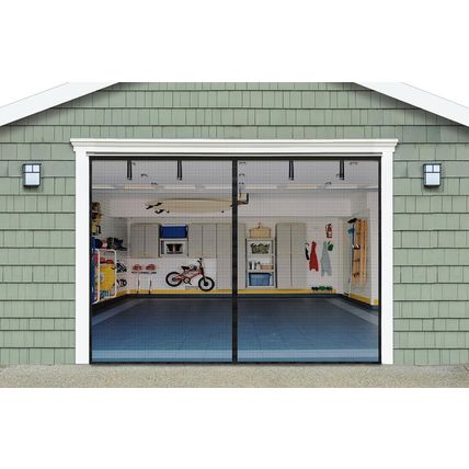 Innhom Magnetic Garage Door Screen for 1 Car Garage, 9X7 FT Double Door Magnetic