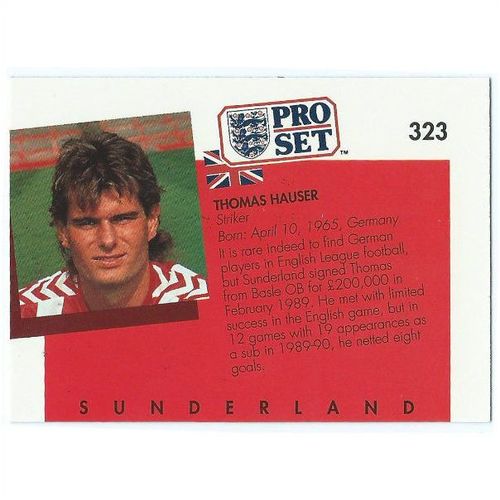 1990/1991 Pro Set Footbal - #323 - Thomas Hauser
