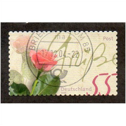 GER 2003 €0.55 (S/A) 'GREETING STAMP -ROSE' FINE USED (EBID30-295)