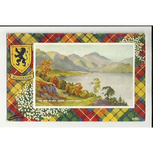 A1611 Scotland HEAD OF LOCH LOMOND Valentine "Art Colour" Postcard