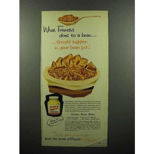 1960 French's Mustard Ad - Should Happen in Bean Pot