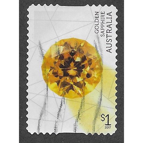 AUS 2017 $1.00 (S/A)'RARE BEAUTIES -GOLDEN SAPPHIRE' FINE USED (EBID63-868)