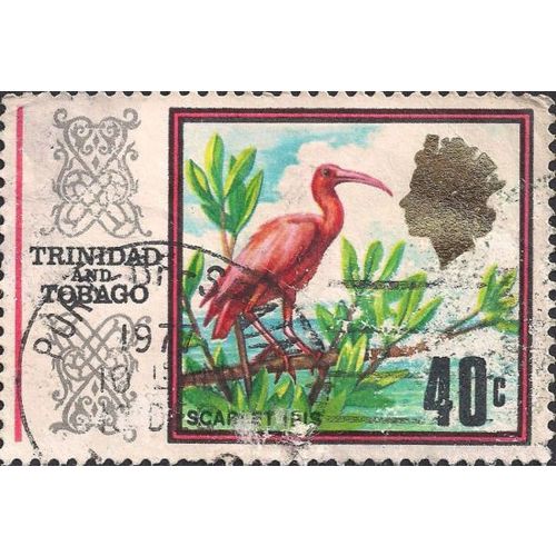 TRINIDAD & TOBAGO, BIRDS, Scarlet Ibis, red 1969, 40c