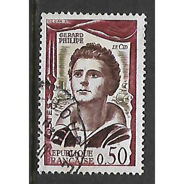 FRANCE 1961 FRENCH ACTORS 50c GERARD PHILIPE SG 1535 FINE USED#2