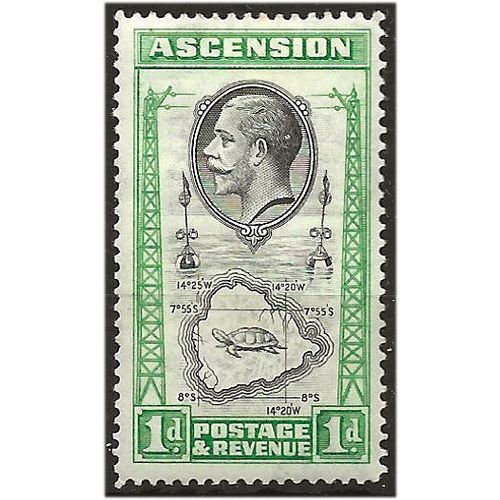 Ascension Island 1934 SG21 1d Black & Green Mounted Mint . ..