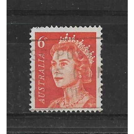 Australia.SG387a 6c Queen Elizabeth II (Orange).Fine Used.Jan22h