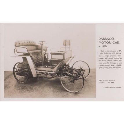 Darraco 1899 Victorian Motor Classic Car Real Photo Postcard