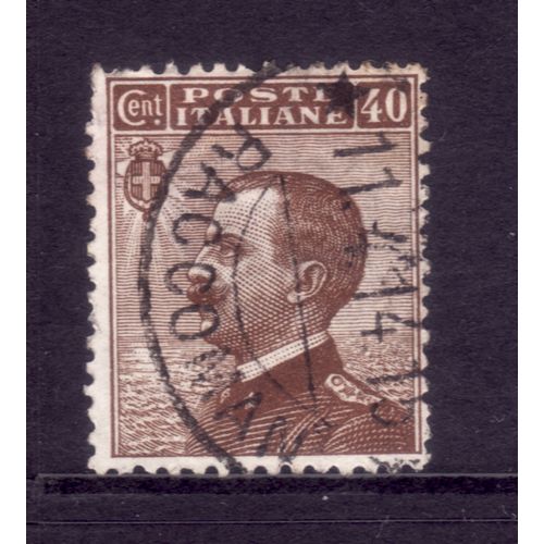 ITALY 1908 SG78 40c BROWN FINE USED #4