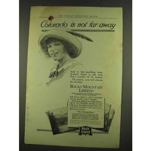 1912 Rock Island Railroad Ad - Colorado Not Far Away