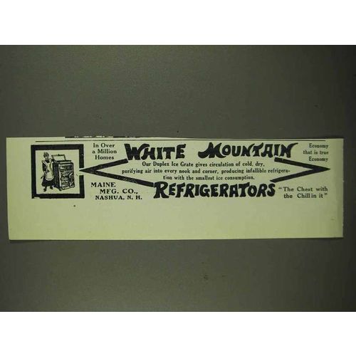 1912 White Mountain Refrigerators Ad - In Over a Million Homes