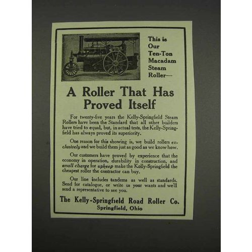 1913 Kelly-Springfield Road Roller Ad - Proved Itself